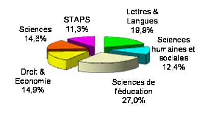 Graphique 4 : Répartition des PE1 selon la licence obtenue